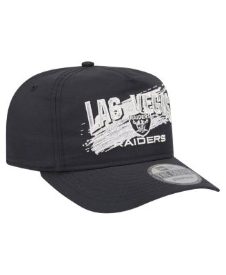 Men's Black Las Vegas Raiders Throwback Brush Golfer Snapback Hat
