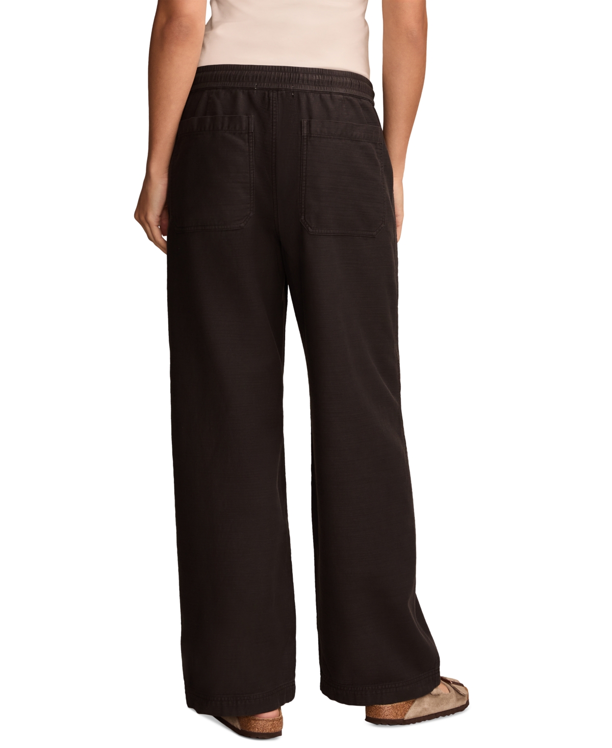 LUCKY BRAND WOMEN'S COTTON RELAXED WIDE-LEG UTILITY PANTS 