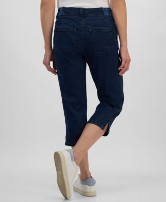 Petite Mid-Rise Comfort Waist Capri Pants