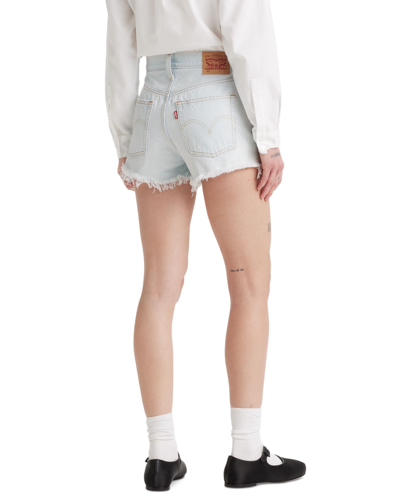 Женские шорты Levi's 501 Button Fly Cotton High-Rise Denim Shorts, цвет: Find Time — фото 2