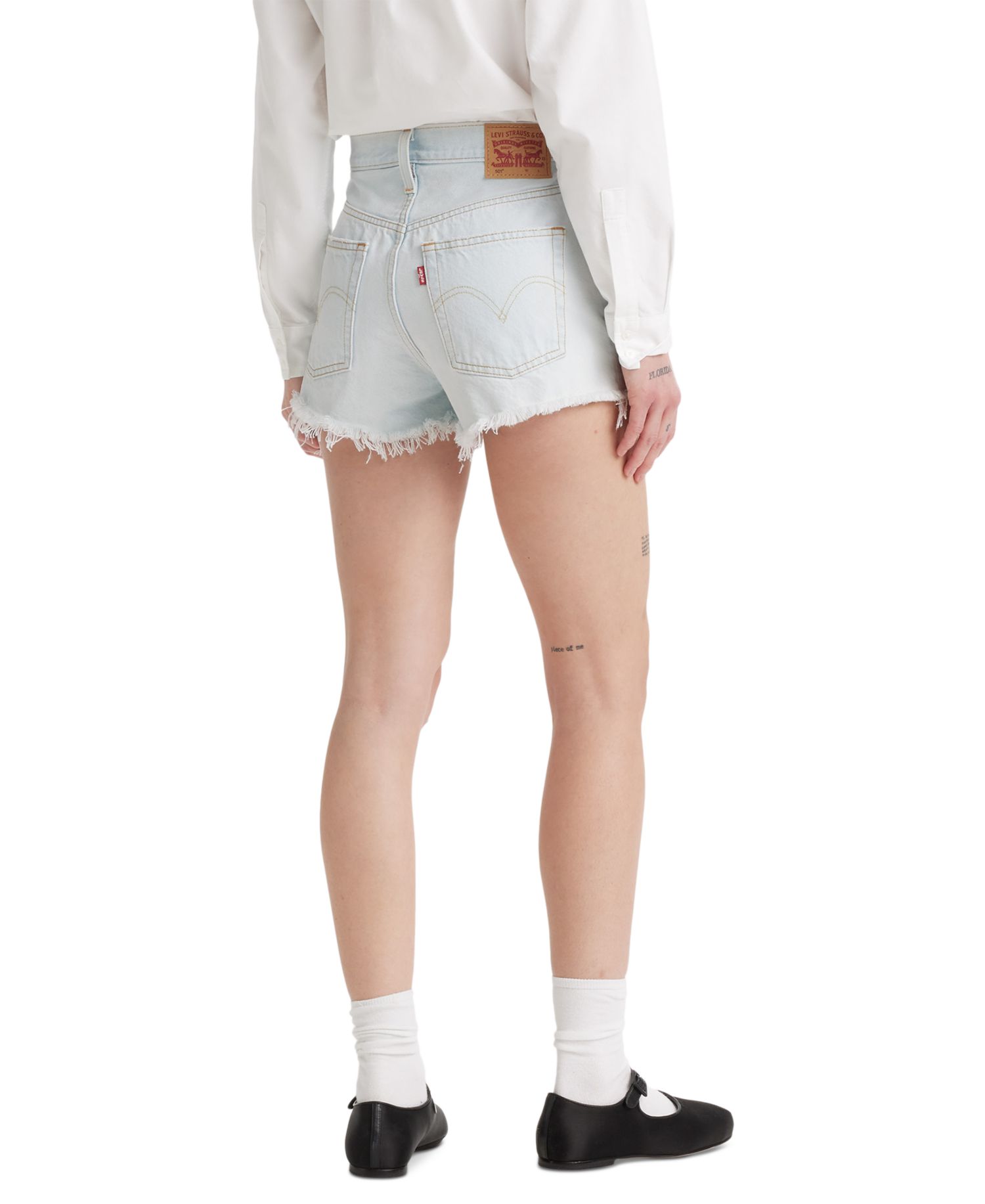 Women's 501 Button Fly Cotton High-Rise Denim Shorts