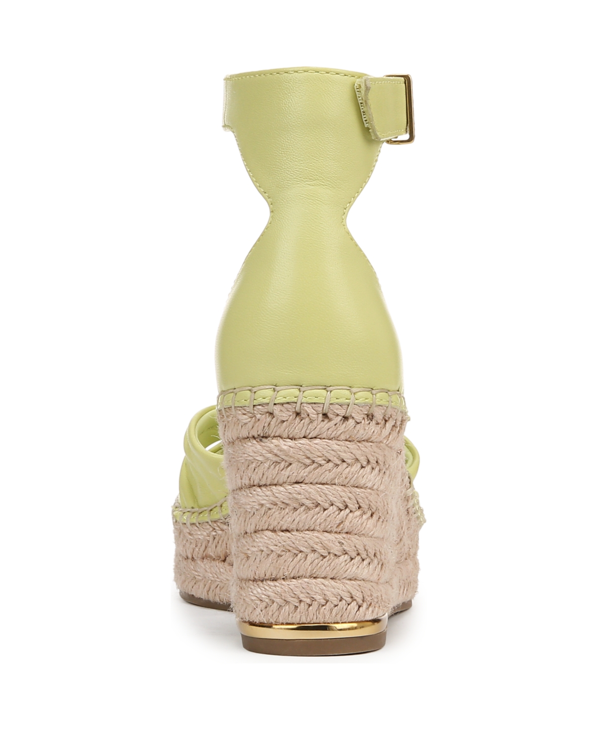 Franco Sarto Women's Clementine Open Toe Espadrille Wedge Sandals In Algae Green Leather