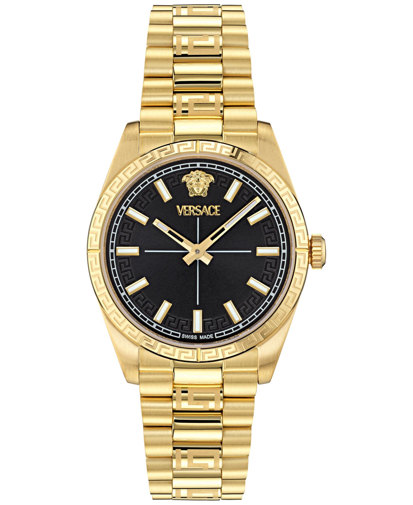 Женские часы Versace Swiss Millenyium Gold Ion Plated Bracelet Watch 32mm — фото 1
