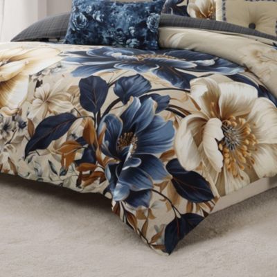 English Manor Cotton Sateen 5-Pc. Reversible Comforter Set, King