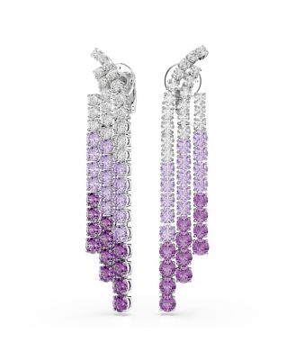 Matrix Rhodium Plated Clip-On Earrings