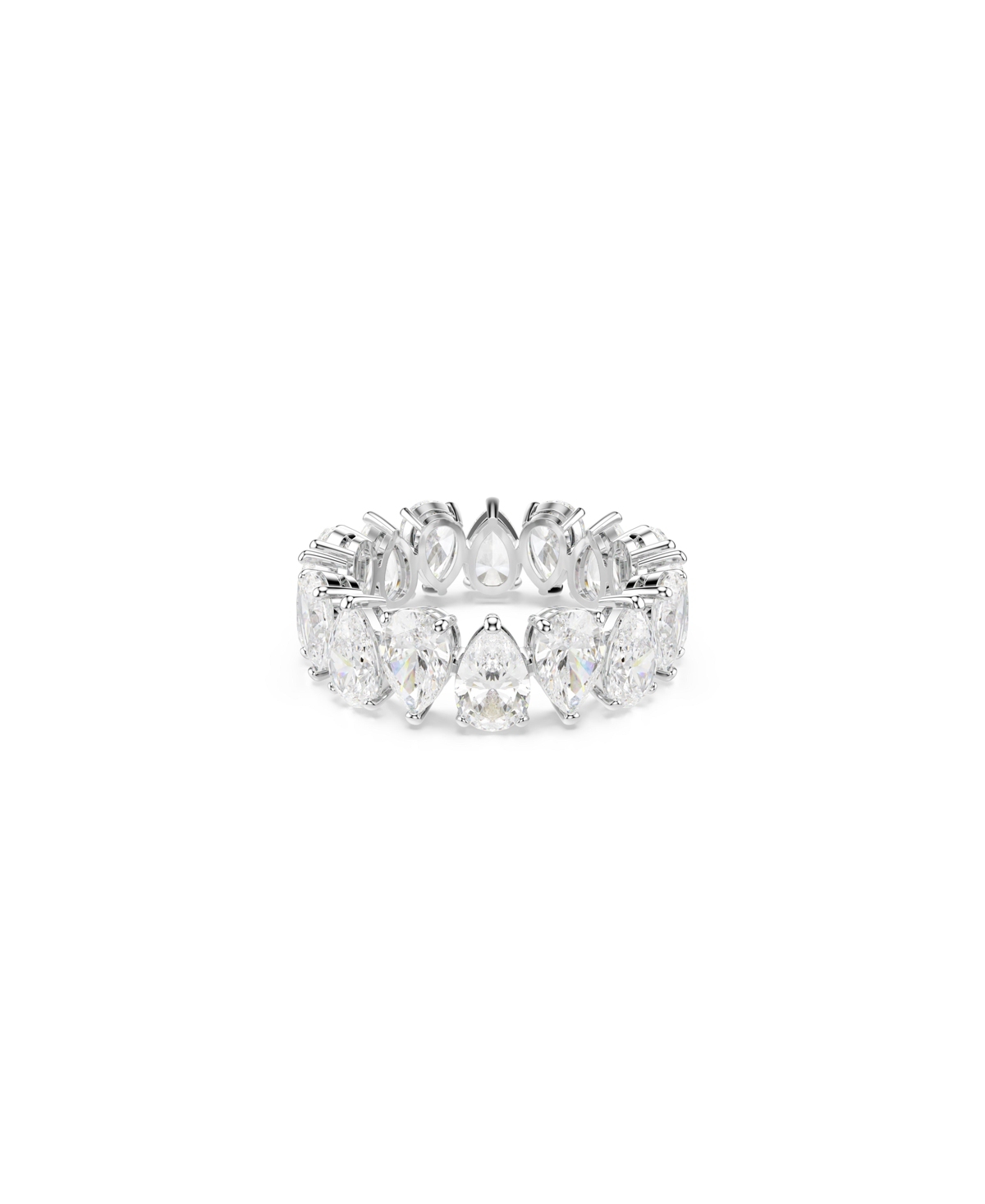 Swarovski Matrix Pear Cut Crystal Eternity Ring