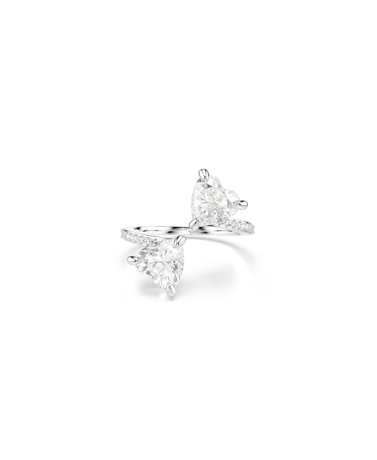 SWAROVSKI MESMERA RHODIUM PLATED ATTRACT OPEN RING 