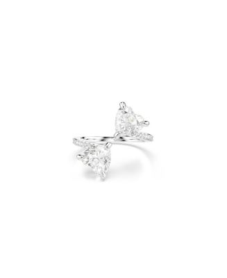 Swarovski Mesmera Rhodium Plated Attract Open Ring - Macy's
