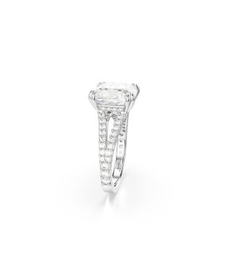 Stilla Rhodium Plated Square Cut Ring