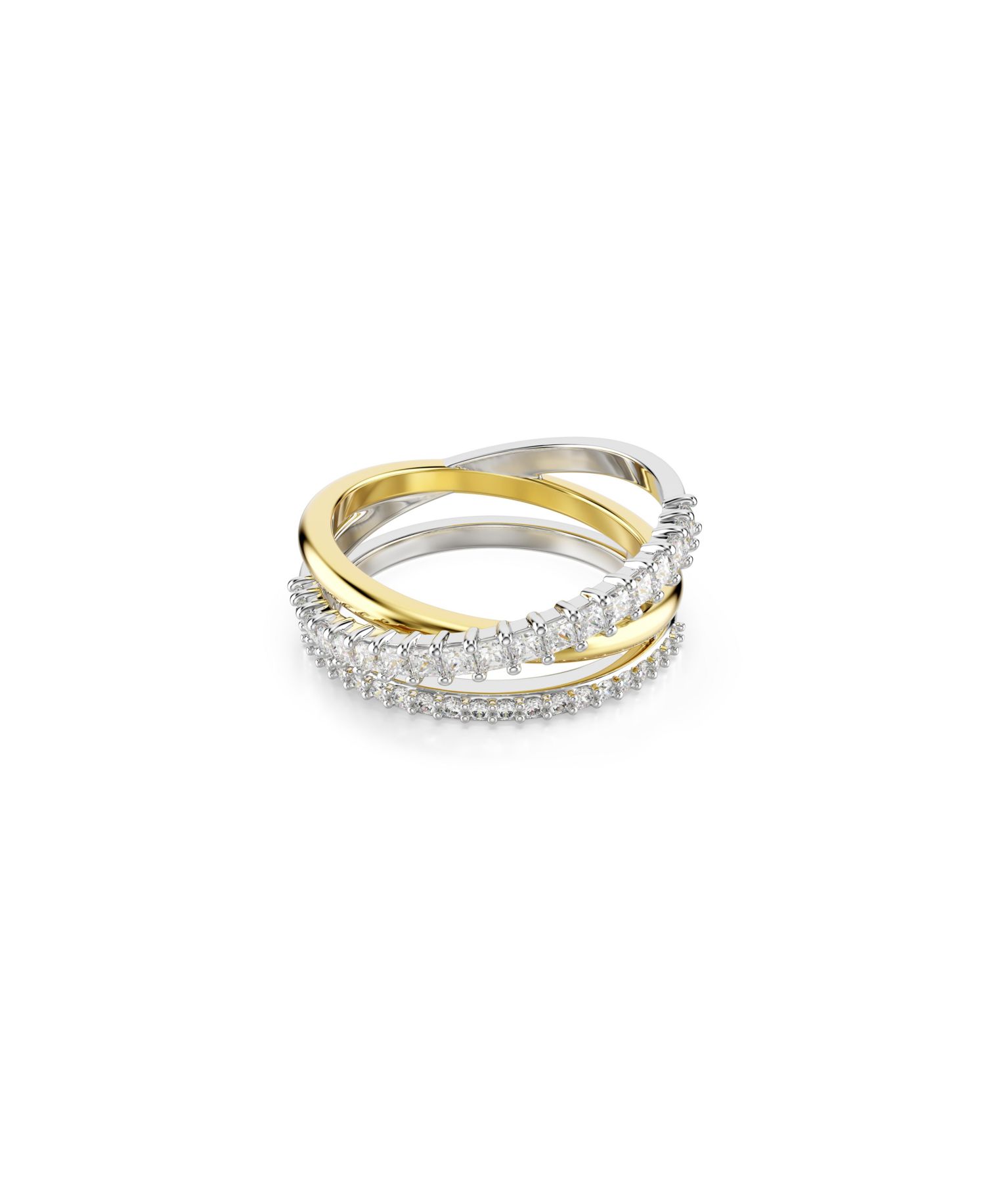 Hyperbola Mixed Metal Finish Ring