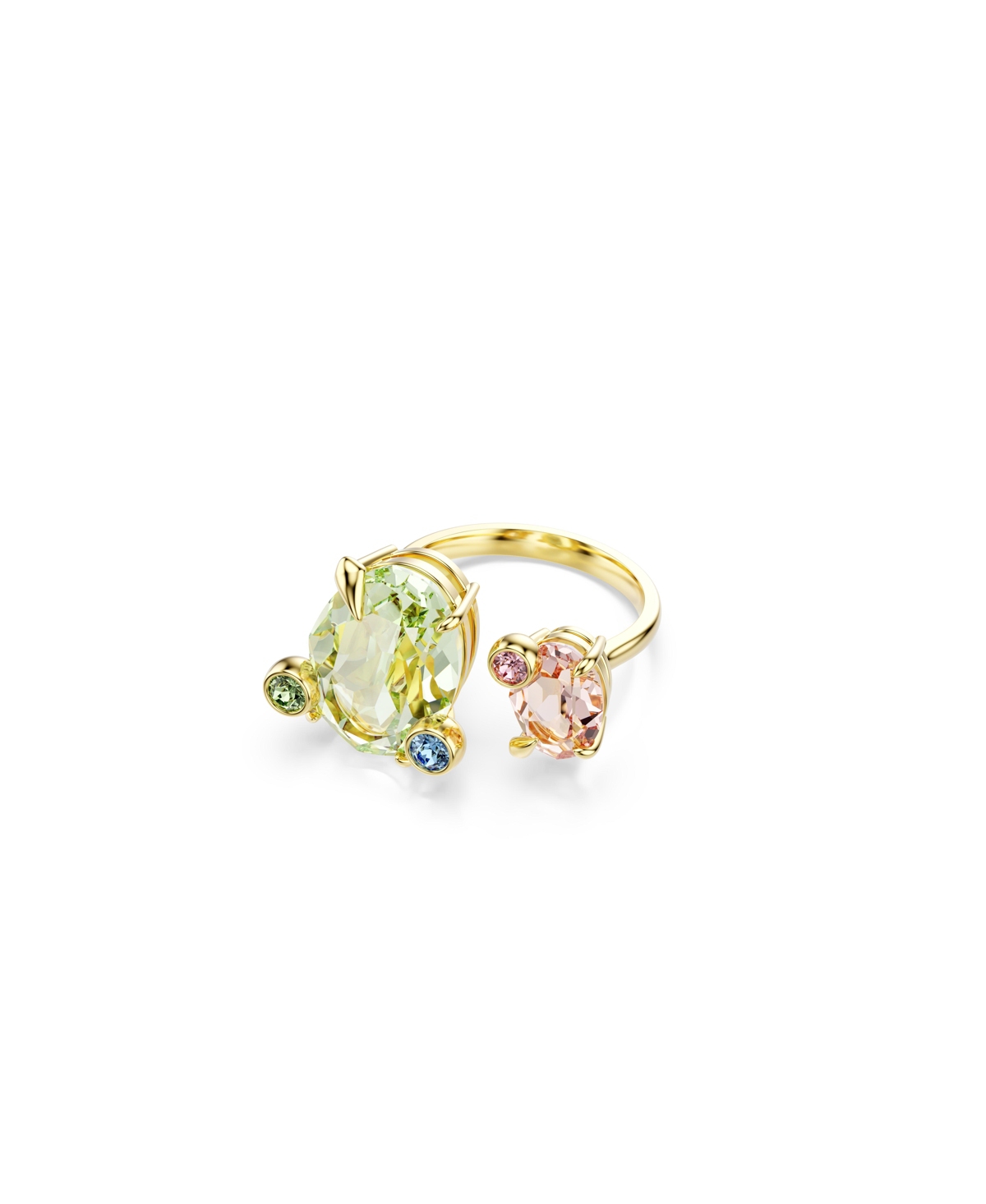 Swarovski Gold-tone Plated Gema Ring Sets In Multicolored