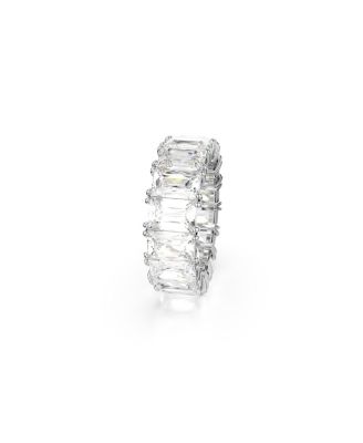 Matrix Vittore Rhodium Plated Baguette Cut Ring