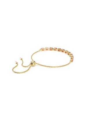 Matrix Pear Cut Pink Gold-Tone Plated Bracelet