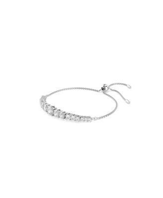 Matrix Gradient of Round Cuts White Rhodium Plated Bracelet