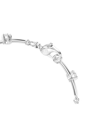 Constella Round Cuts White Rhodium Plated Tennis Bracelet