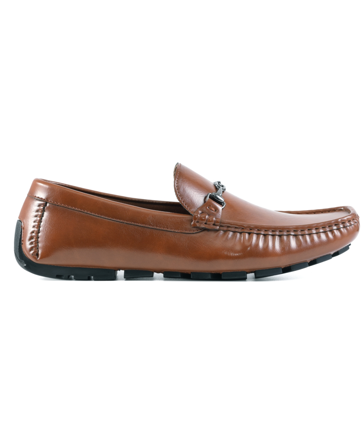 Guess Men's Ansto Logo Bit Detailed Driving Loafers In Medium Brown