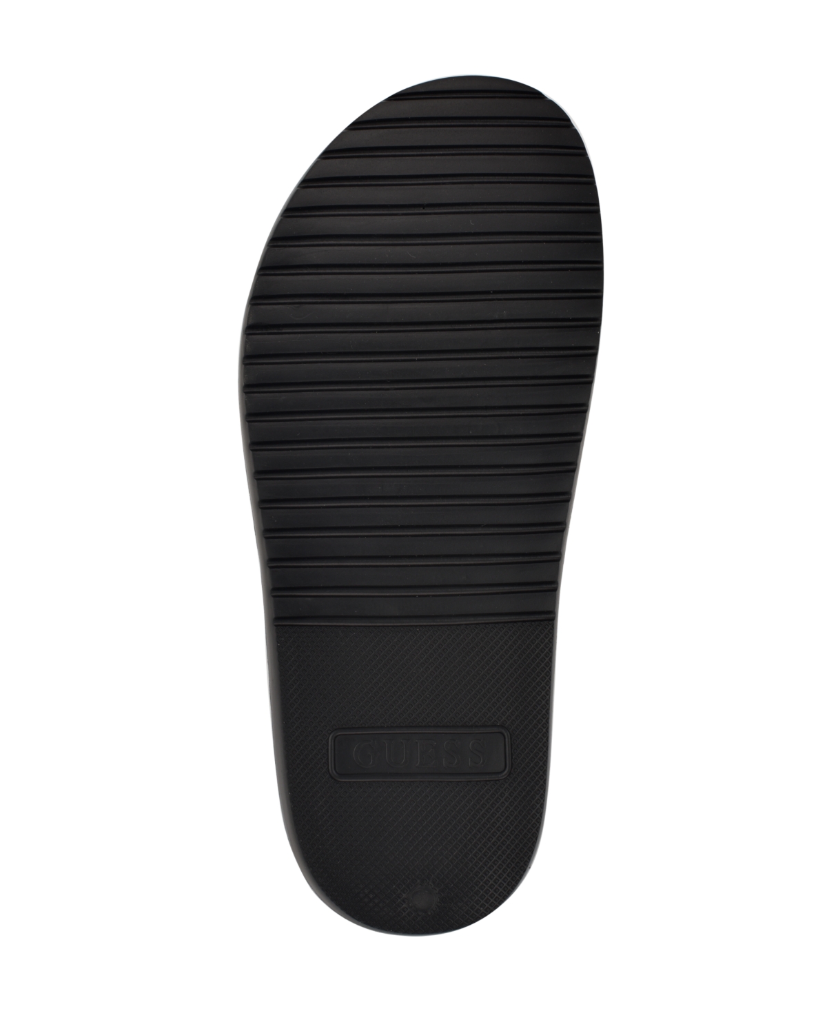 Guess Men's Visel Branded Slip On Fashion Slides In Black Saffiano Texture