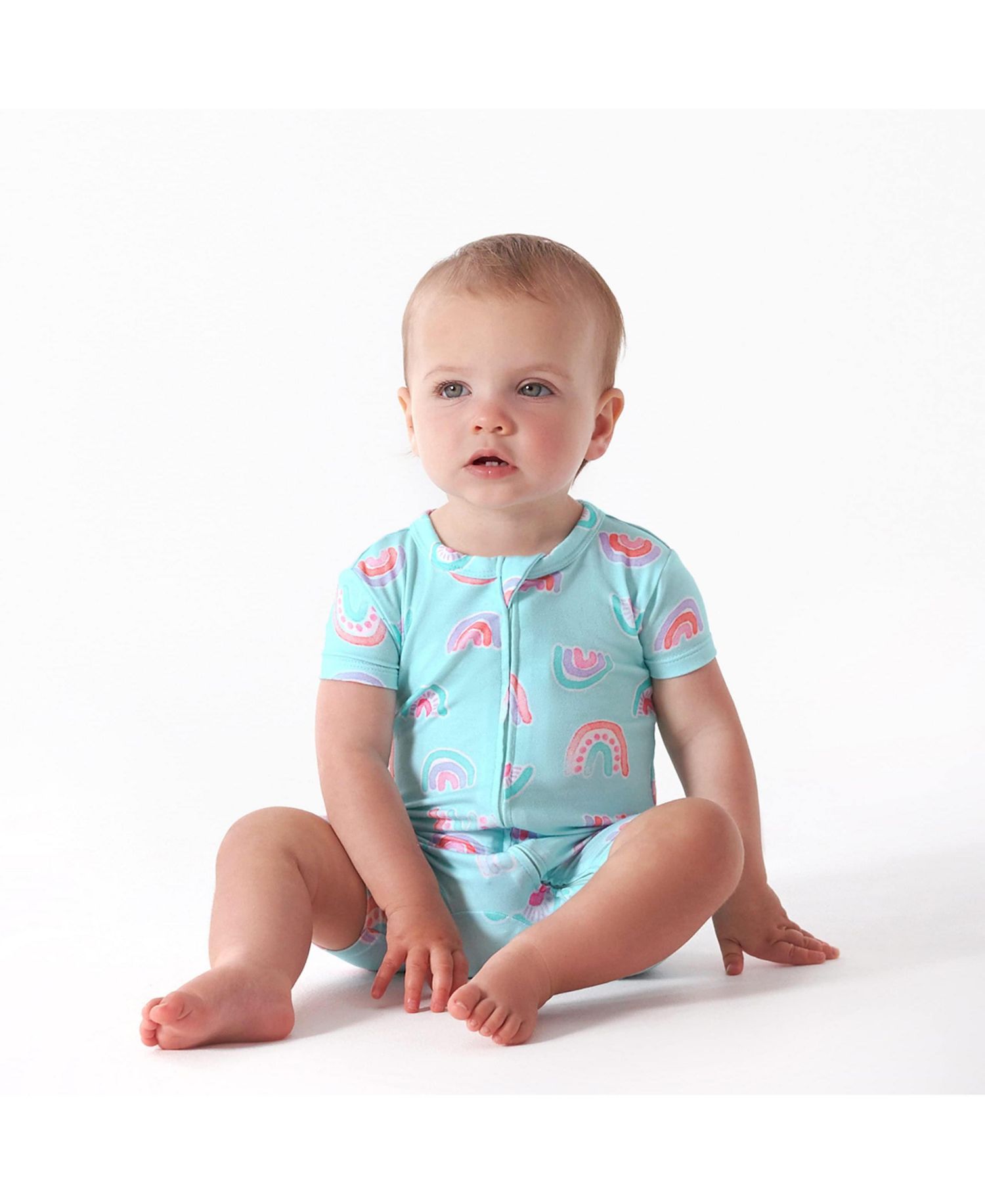 Baby Boys Buttery Soft Viscose Made from Eucalyptus Snug Fit Romper Pajamas