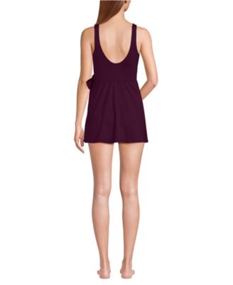 Women's Side Tie Mini Swim Dress Swimsuit