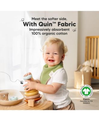 8pk Quin Bandana Bibs, Baby Bibs for Drooling and Teething, Cotton Drool Bibs for Baby Girl, Baby Boy