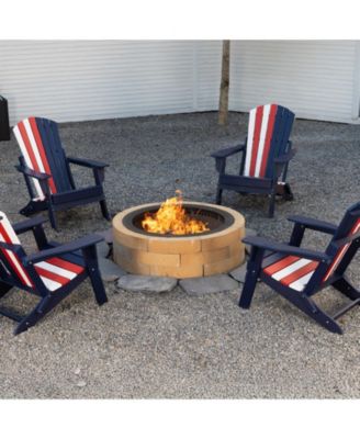 Round Smokeless Fire Pit Ring, 36 Inch Double Layer Heavy Duty Metal Fire Pit Insert Liner for Outside DIY Campfire Above or In-Ground, Black