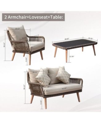 Patio Conversation Sets 4-Pieces