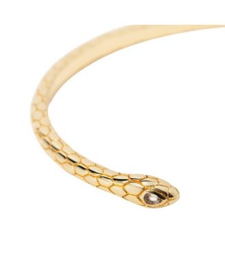 Adjustable Snake Cuff in 14K Gold-Plated  Brass