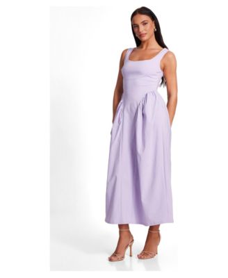 lilac bridesmaid dresses quiz Women's Square Neck Skater Midi Dress Size (INDIA/UK):14 stretchy fabric medieval ladies Love this beautiful Amazon