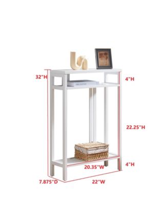 Bisbee Wood Console Table with 2 Open Storage Shelves, Narrow & Minimalist Sofa Table, Entryway Table Perfect for Hallway, Behind The Couch, Living Room & Foyer
