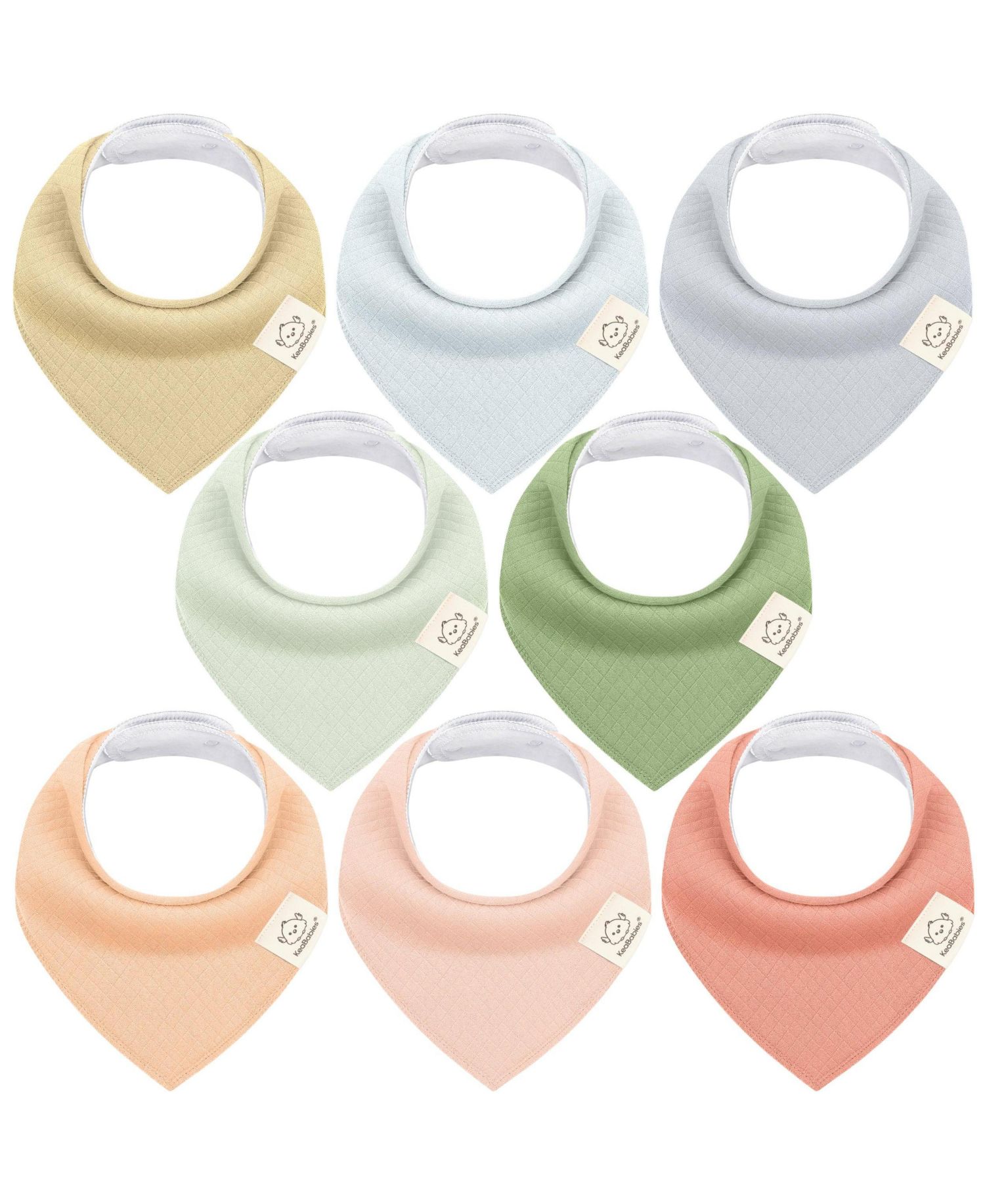 8pk Quin Bandana Bibs, Baby Bibs for Drooling and Teething, Cotton Drool Bibs for Baby Girl, Baby Boy