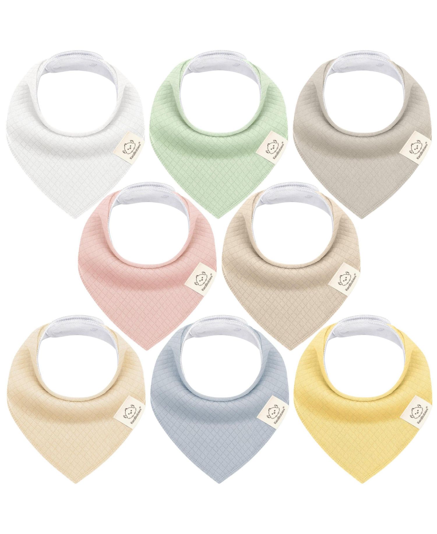8pk Quin Bandana Bibs, Baby Bibs for Drooling and Teething, Cotton Drool Bibs for Baby Girl, Baby Boy