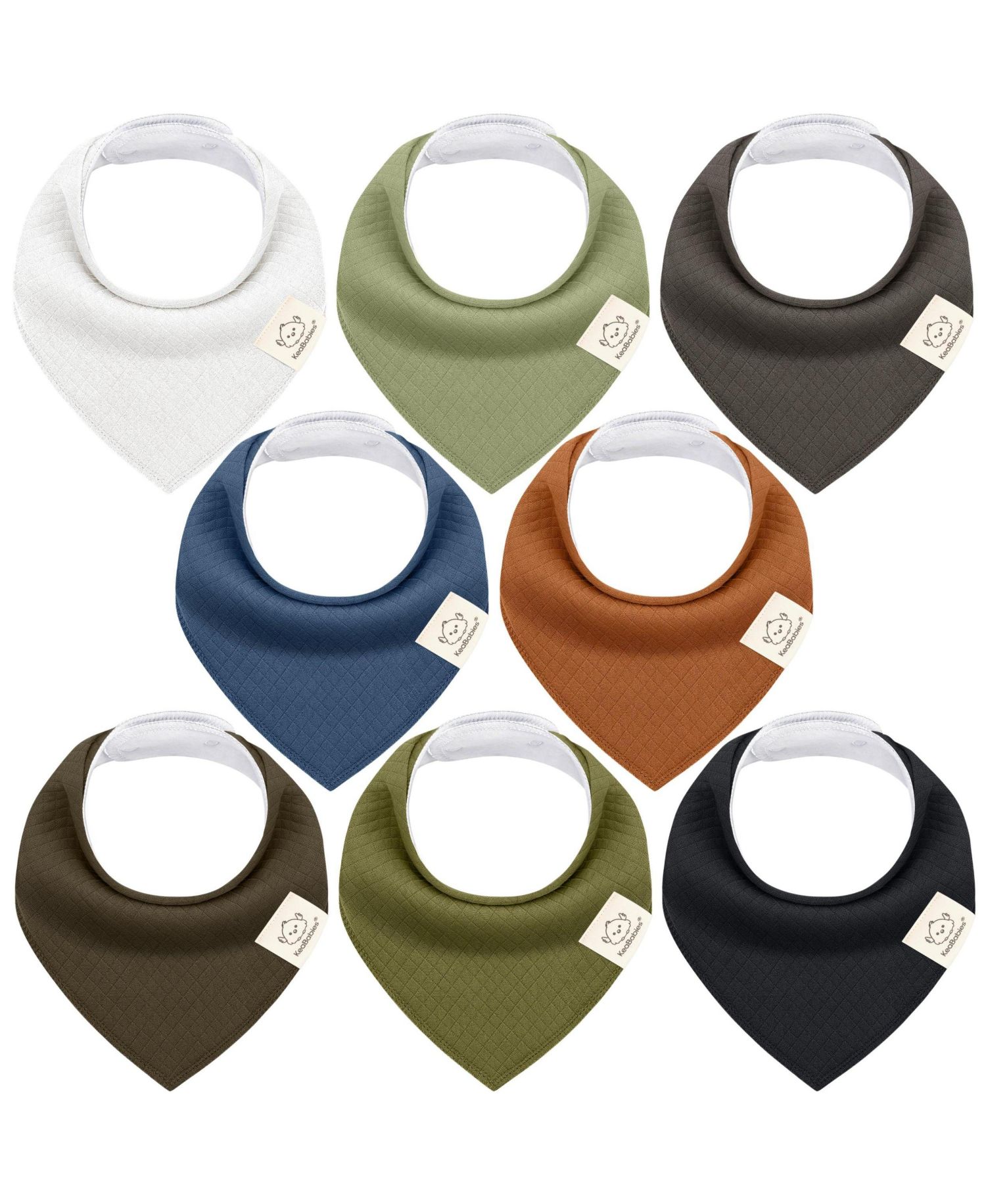 8pk Quin Bandana Bibs, Baby Bibs for Drooling and Teething, Cotton Drool Bibs for Baby Girl, Baby Boy