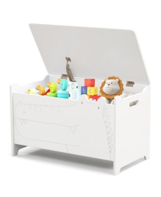Kids Toy Box with Safety Hinge for Secure Storage and Easy Access to Toys