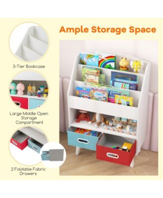 Kids Bookshelf with Open Compartment for Toddlers for Easy Access to Books and Toys