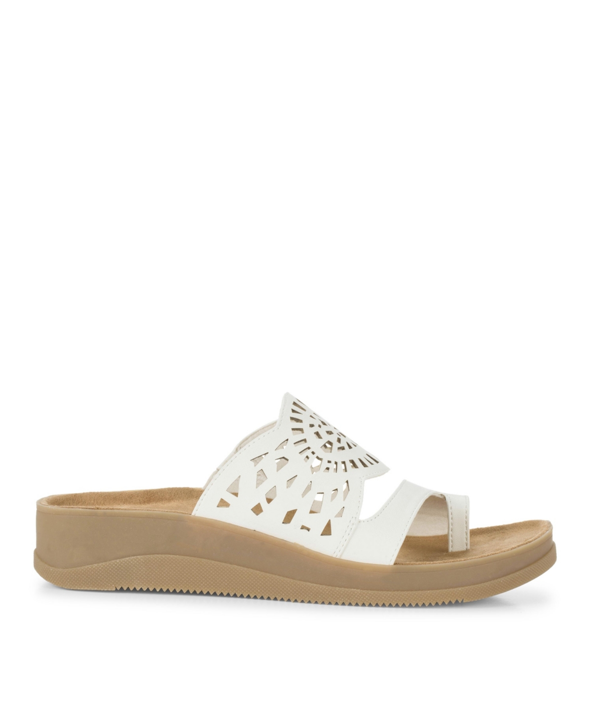 Baretraps Women's Flora Slide Slip On Sandals In White