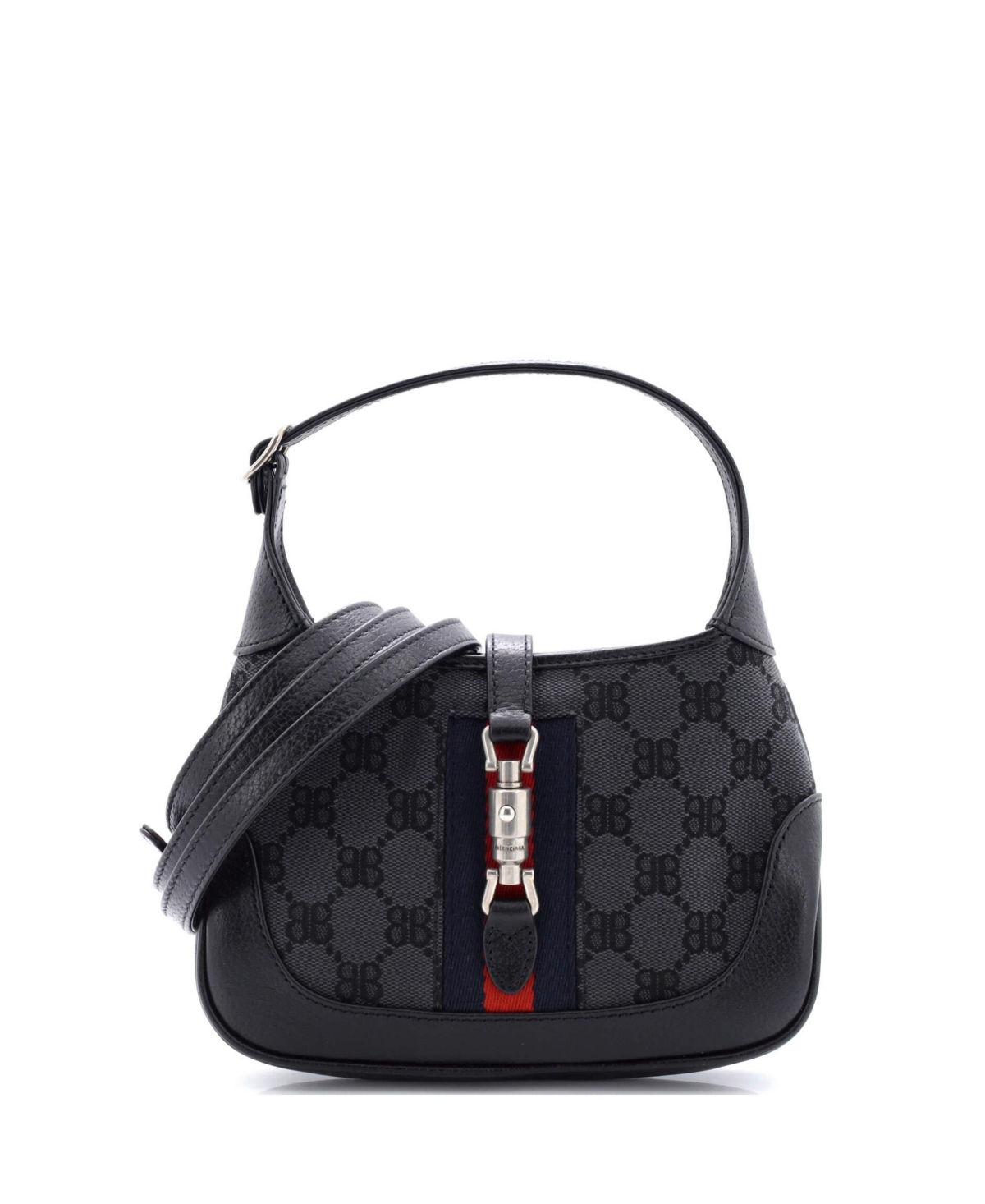 Mini x Gucci The Hacker Project Jackie 1961 Hobo Bb Canvas - Black/ red