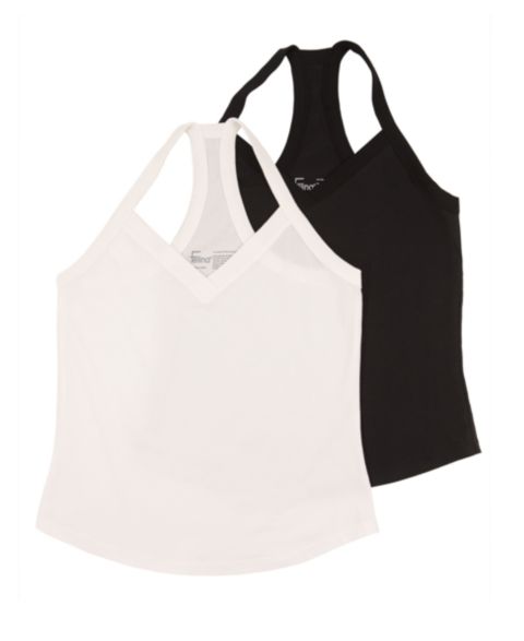 Женские топы Felina 2-Pack Pima Cotton Racerback, цвет: Tuxedo
