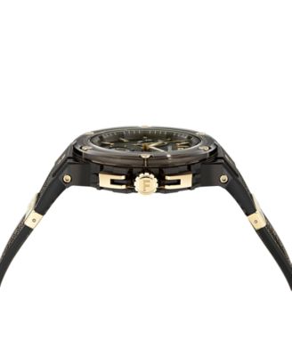 Men's Swiss Chronograph F-80 Translucent Black Polyurethane Strap Watch 44mm