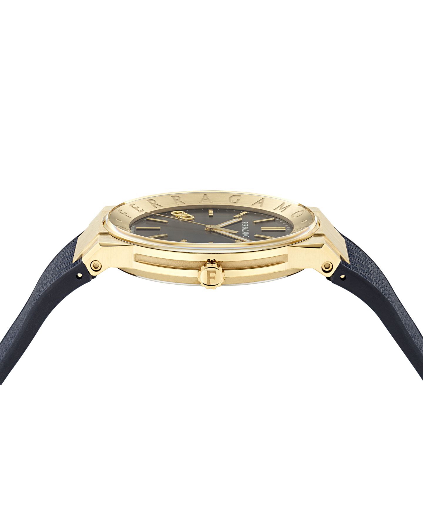 Мужские часы Ferragamo Swiss Blue Polyurethane Strap Watch 41mm — фото 2