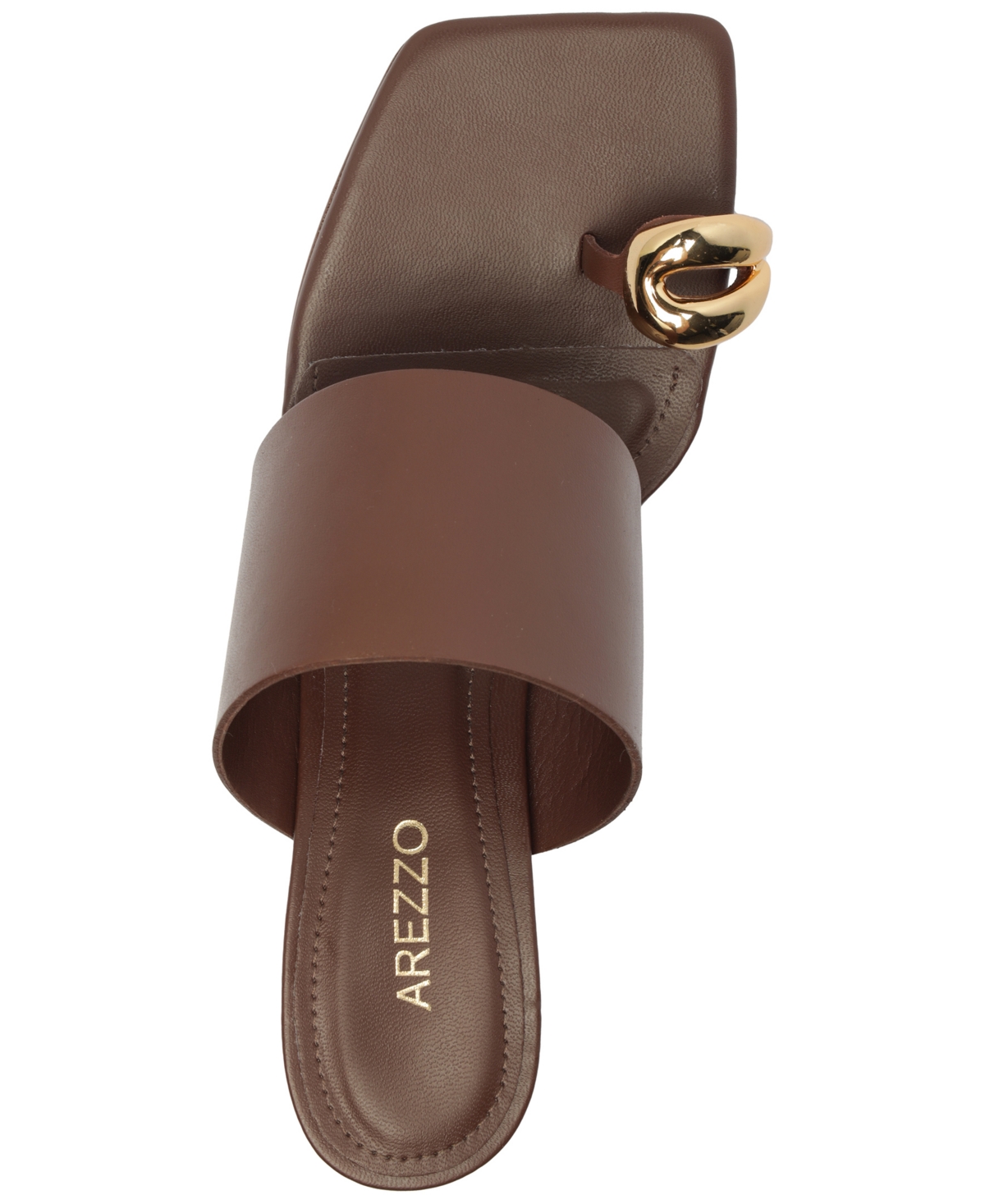 Arezzo Kendall Mid Slide Sandal In Brown