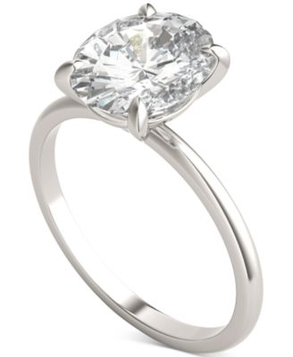 Charles Colvard Classic Basket Solitaire Engagement Ring 3 ct tw in Two-Tone 14k Gold - 14K White Gold 1910$