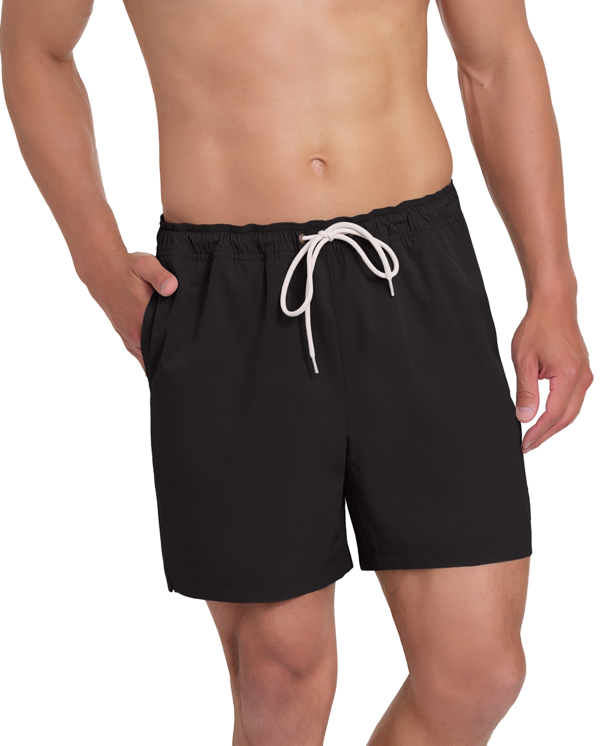 Pendleton Men's Pattern Reveal Performance 6" Swim Trunks In Black,banded Crown