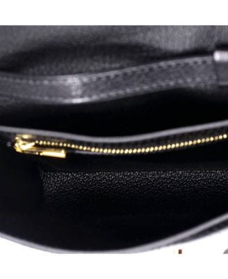 Pre-Owned Hermes  Chaine d'Ancre Compact Wallet on Strap Chevre Mysore