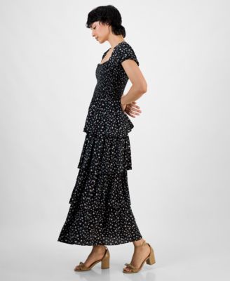 Women's Smocked Ruffle-Hem Maxi Dress, Exclusively at Macy's