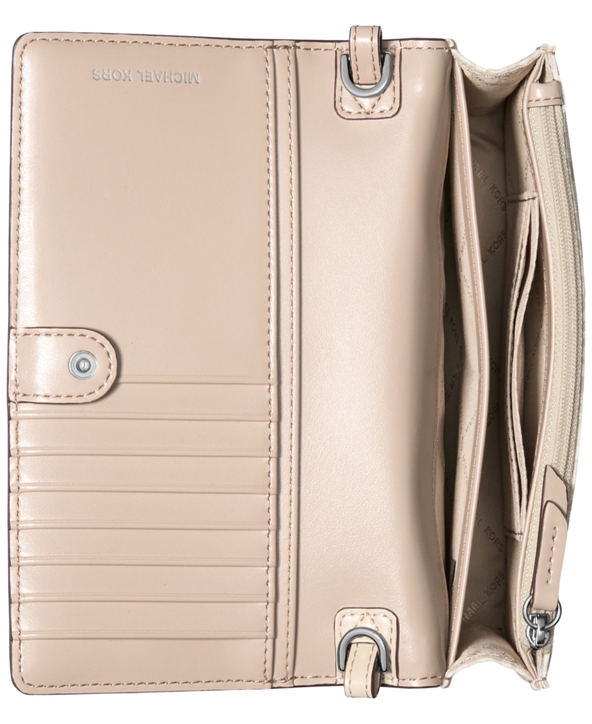 Michael Kors Michael  Jet Set Mini Phone Webbing Crossbody In Light Sand