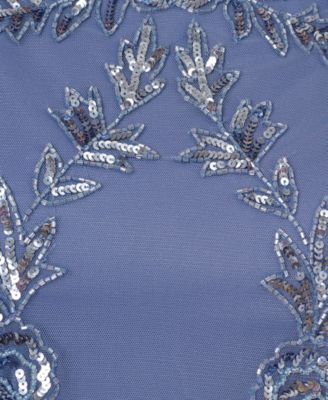 【海外限定】AdriannaPapell ガウン☆Blue Studio Beaded Knit C Buy Adrianna Papell Blue Studio Beaded Knit Crepe Gown from