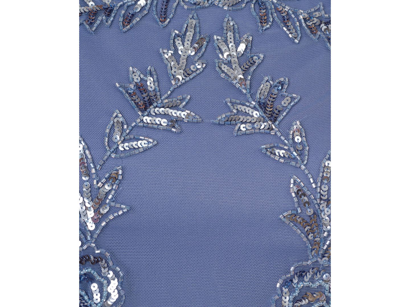 Женские платья Adrianna Papell Beaded Flutter-Sleeve Blouson Gown, цвет: Синий — фото 6