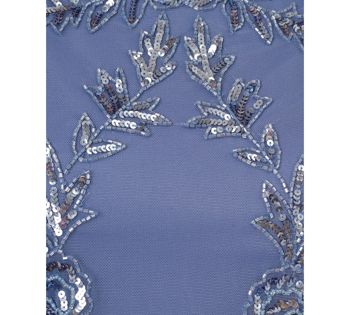 Shop Adrianna Papell Papell Studio Women's Beaded Flutter-sleeve Blouson Gown In French Blue