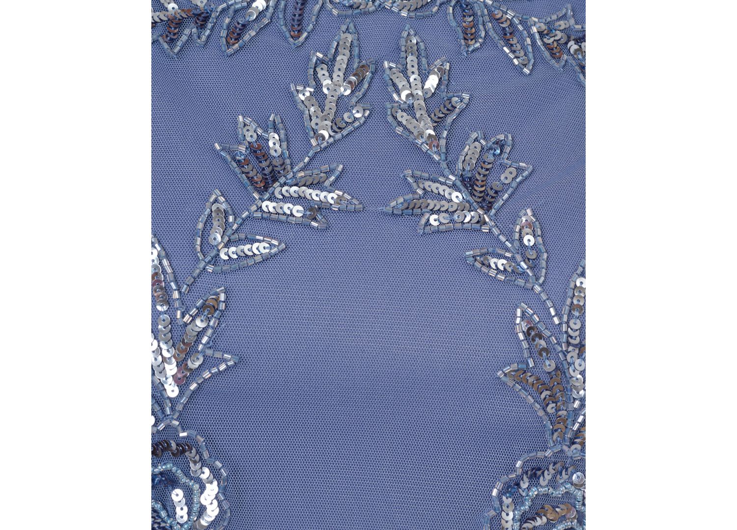 Women's Beaded Flutter-Sleeve Blouson Gown