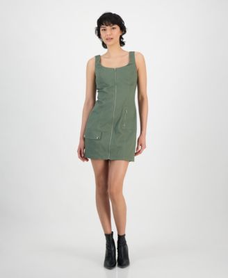 Bar III - Women's Sleeveless Sweetheart Cargo Mini Dress
